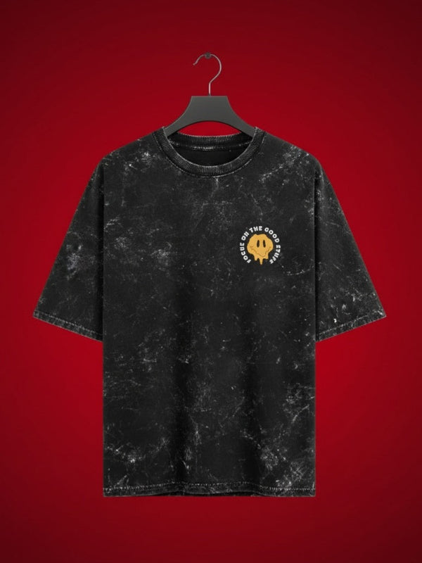 Luixs Man Graphic Printed Drop Shoulder Oversized T-shirt