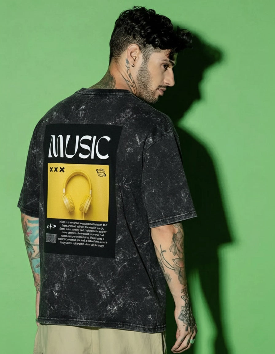 Luixs Men premium Round Neck Cotton Oversize T-shirt