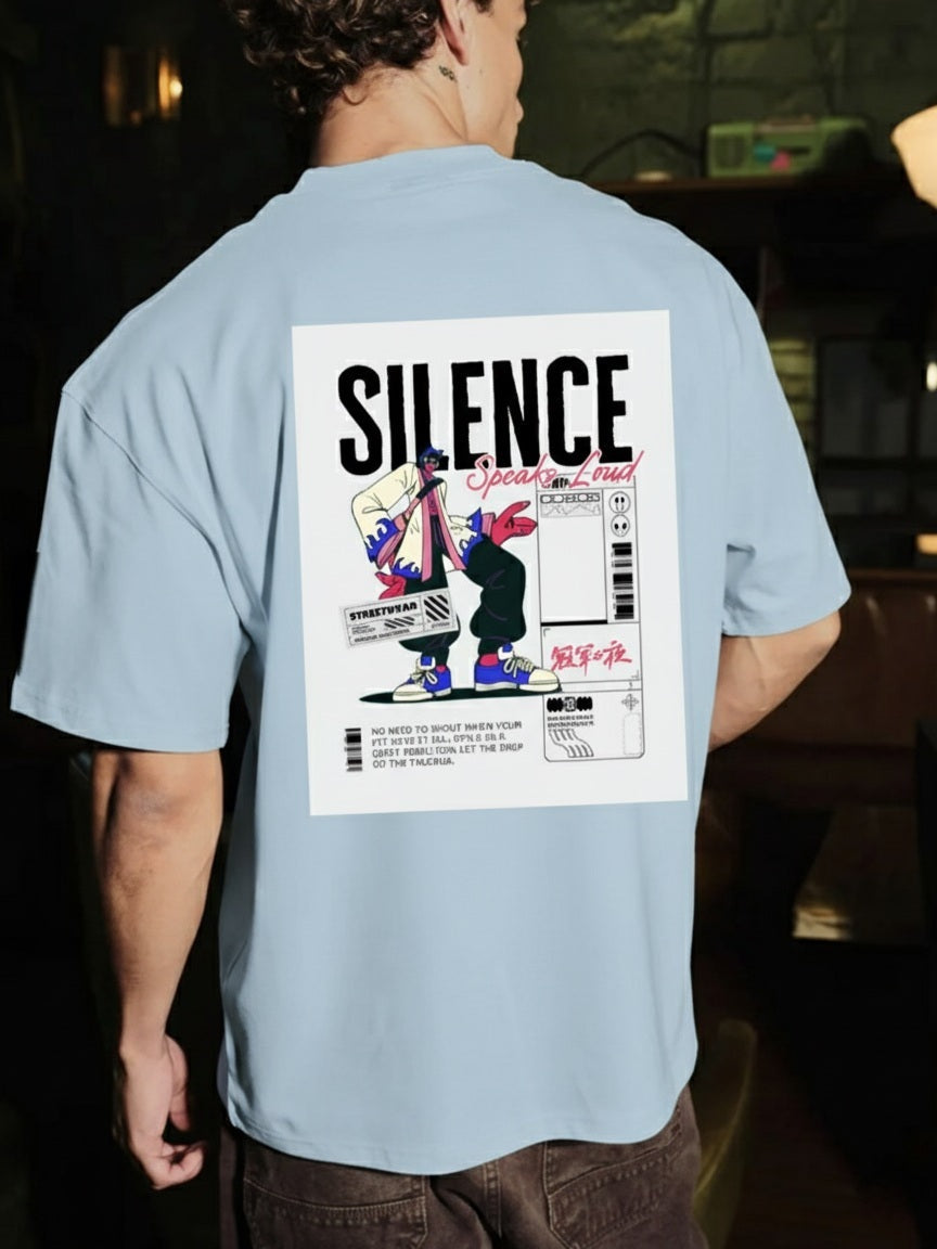 Luixs Man Graphic Printed Drop Shoulder Oversized T-shirt