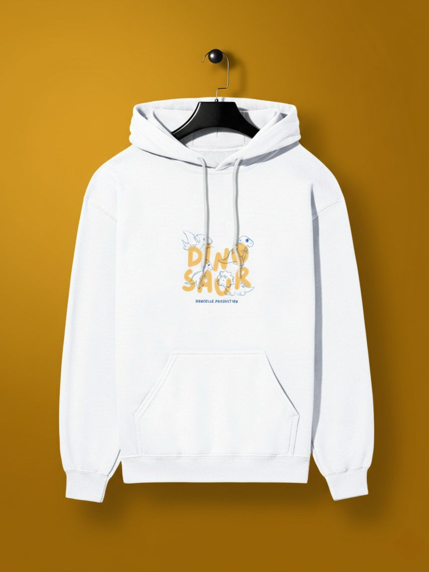 Men Typography Printed Hooded Long Sleeves Pullover Sweatshirt