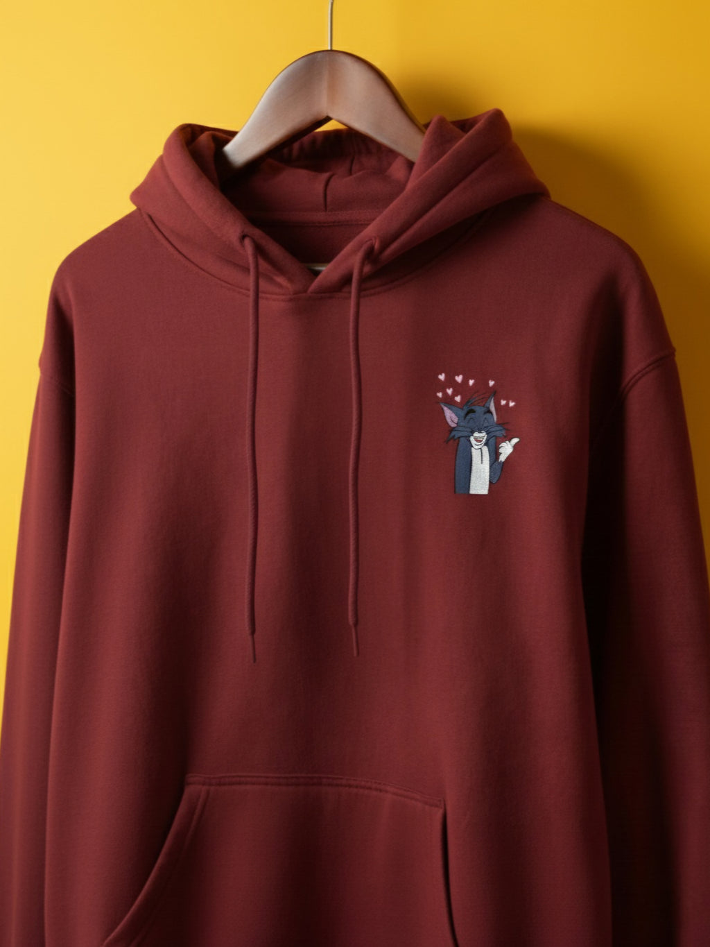 Luixs Embroidery – Premium Unisex Couple Tom ~ Jerry Hoodie