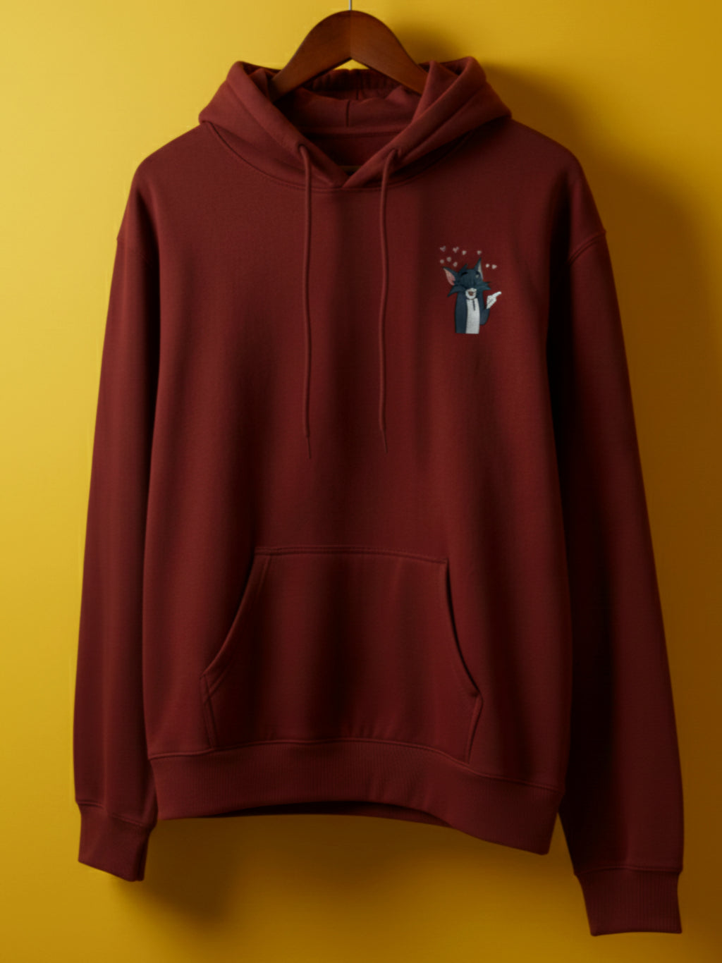 Luixs Embroidery – Premium Unisex Couple Tom ~ Jerry Hoodie