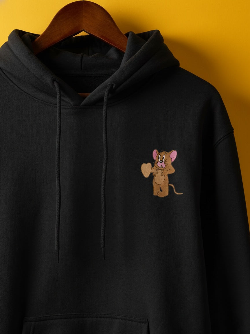 Luixs Embroidery – Premium Unisex Couple Tom ~ Jerry Hoodie