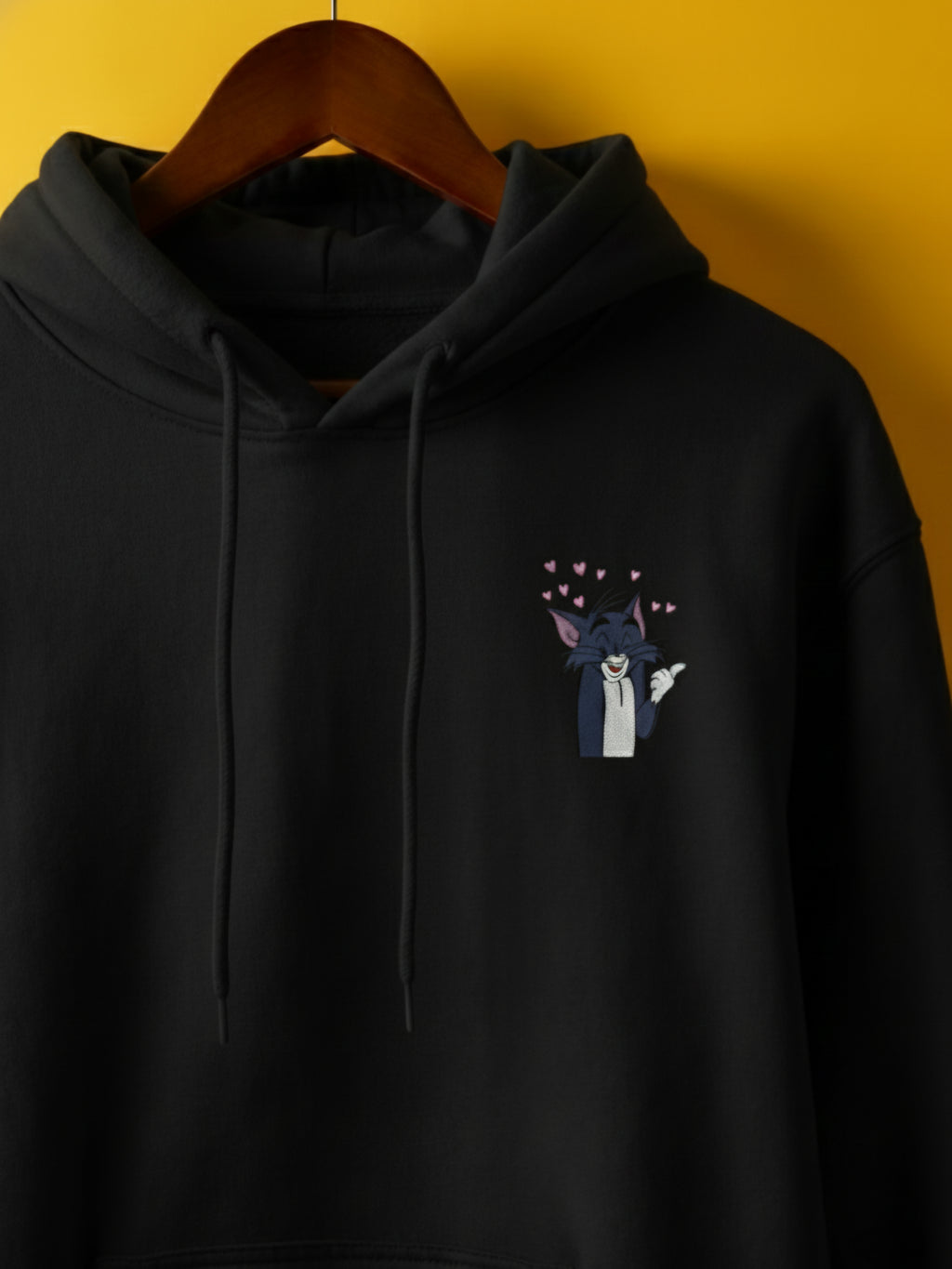 Luixs Embroidery – Premium Unisex Couple Tom ~ Jerry Hoodie